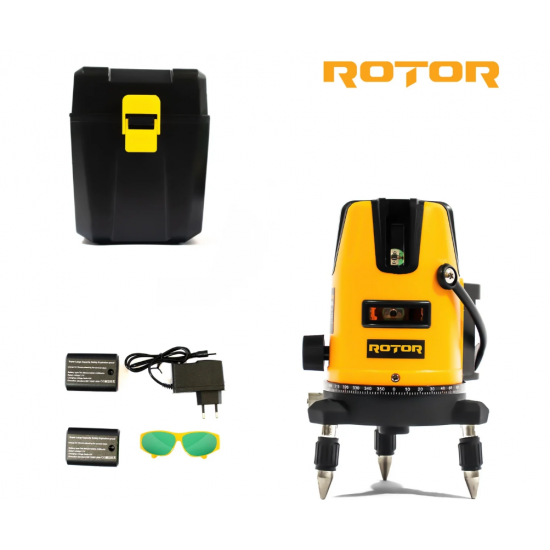 Nivela laser ROTOR RLE-3D, 3 linii , ±2 mm/5m, 40 m, Timp de nivelare ≤ 5s
