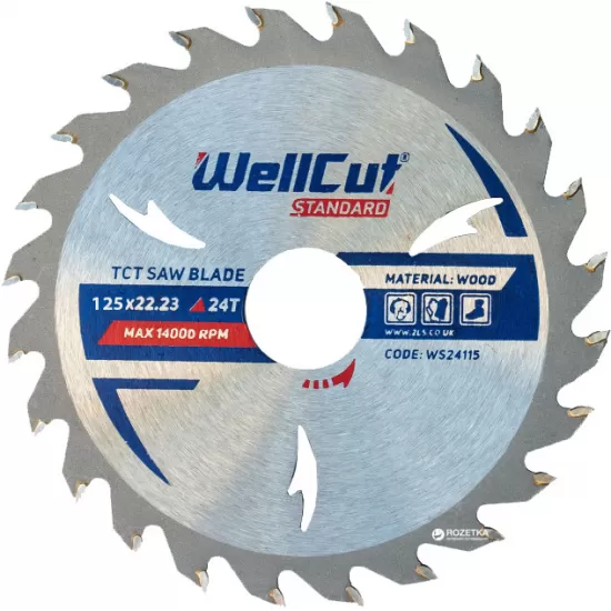 125X22.23 24T SAW BLADE WELLCUT STANDARD 125X22.23 24T SAW BLADE WELLCUT STANDARD