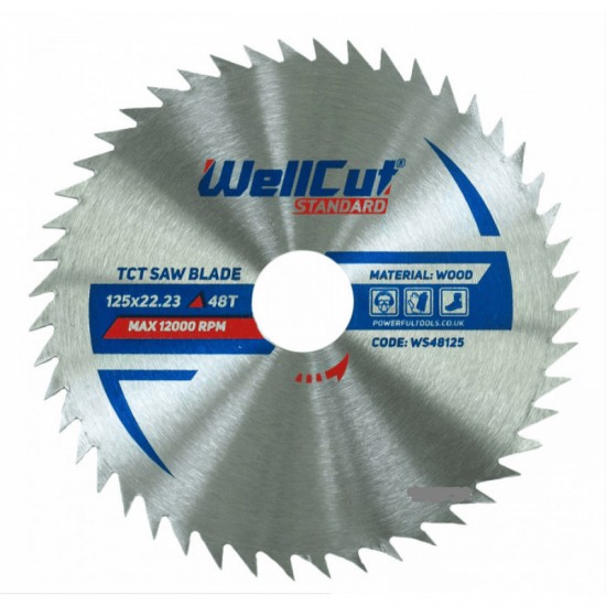 125X22.23 48T WITHOUT TCT SAW BLADE WELLCUT STANDARD