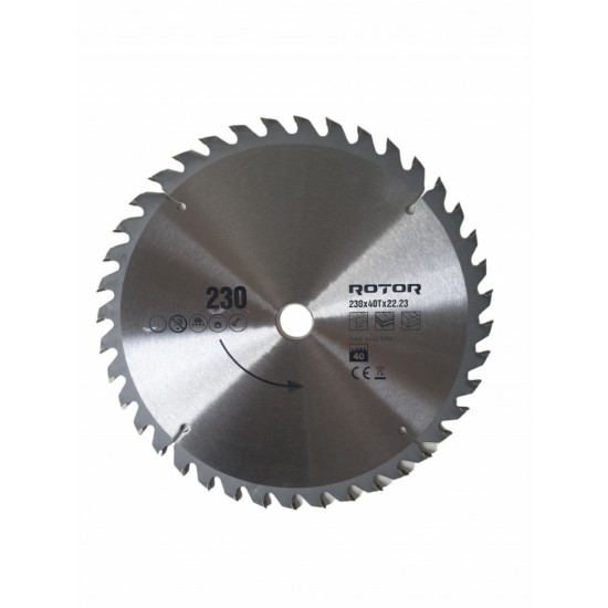 230X22.23 40T disc de taiat lemnul ROTOR
