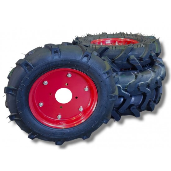 400-8 Roata din cauciuc pentru motocultor cu janta din fier