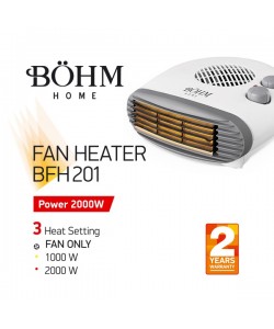 Aeroterma electrică BFH201 BÖHM, 3 trepte de putere 750/1000/2000W, suprafata de incalzire 20-25 m²