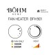 Aeroterma electrica BÖHM BFH901 , 2000 W , 3 trepte de putere, 20-25 m2