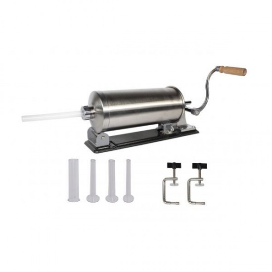 Aparat de umplut Carnati Elefant KY-2006PA, 3 kg, metal/inox, Orizontal/Rabatabil 4 palnii, prindere de masa