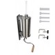 Aparat de umplut Carnati Elefant KY-2006PA, 3 kg, metal/inox, Orizontal/Rabatabil 4 palnii, prindere de masa