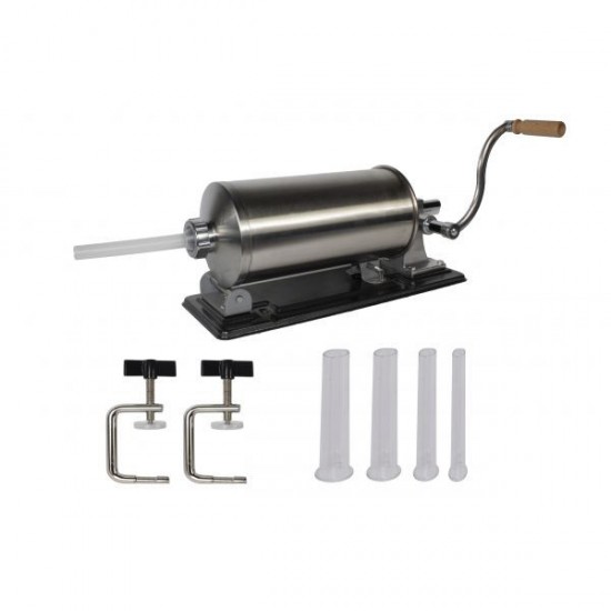 Aparat de umplut Carnati Elefant KY-2008PA, 4 kg, metal/inox, Orizontal/Rabatabil 4 palnii, prindere de masa