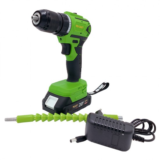 Autofiletanta pe acumulator PROCRAFT PA18LiN, 20 V DC, 2 Ah, 0-600/0-2100 rpm