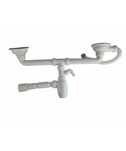 B731V Sifon universal pentru chiuveta dubla 1 1/2