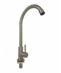 Baterie bucatarie apa rece MIXXUS MONO-01.SUS din otel inoxidabil, Monocomanda, Racorduri incluse