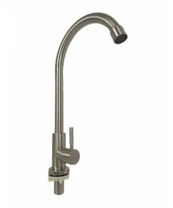 Baterie bucatarie apa rece MIXXUS MONO-01.SUS din otel inoxidabil, Monocomanda, Racorduri incluse