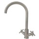 Baterie bucatarie MIXXUS DVE-011 din otel inoxidabil, Dubla comanda, Racorduri incluse