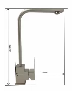 Baterie bucatarie MIXXUS KUB-011 din otel inoxidabil, Monocomanda, Racorduri incluse