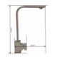 Baterie bucatarie MIXXUS KUB-011 din otel inoxidabil, Monocomanda, Racorduri incluse