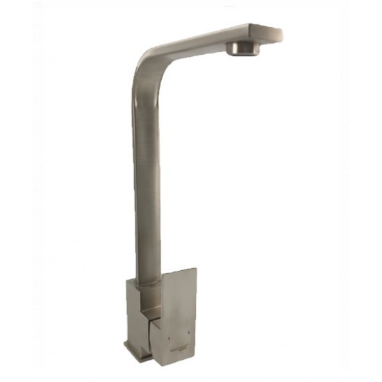Baterie bucatarie MIXXUS KUB-011 din otel inoxidabil, Monocomanda, Racorduri incluse