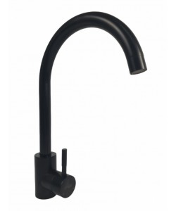 Baterie bucatarie MIXXUS SUS-011-2 BLACK din otel inoxidabil, Monocomanda, Racorduri incluse