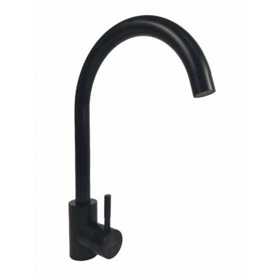 Baterie bucatarie MIXXUS SUS-011-2 BLACK din otel inoxidabil, Monocomanda, Racorduri incluse