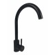 Baterie bucatarie MIXXUS SUS-011-2 BLACK din otel inoxidabil, Monocomanda, Racorduri incluse