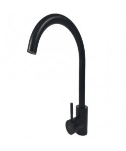 Baterie bucatarie MIXXUS SUS-011-2 BLACK din otel inoxidabil, Monocomanda, Racorduri incluse