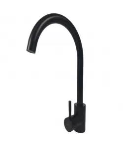 Baterie bucatarie MIXXUS SUS-011-2 BLACK din otel inoxidabil, Monocomanda, Racorduri incluse