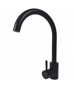 Baterie bucatarie MIXXUS SUS-011 BLACK din otel inoxidabil, Monocomanda, Racorduri incluse