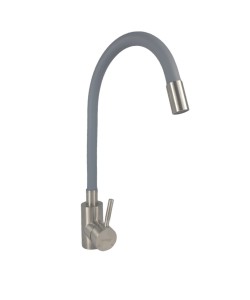 Baterie bucatarie MIXXUS SUS-011 REFL GRAY din otel inoxidabil, Monocomanda, Racorduri incluse