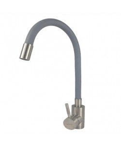 Baterie bucatarie MIXXUS SUS-011 REFL GRAY din otel inoxidabil, Monocomanda, Racorduri incluse