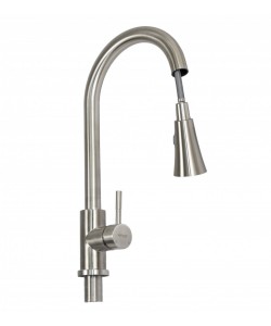 Baterie bucatarie MIXXUS SUS-014-B din otel inoxidabil, Monocomanda, Racorduri incluse