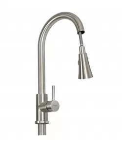 Baterie bucatarie MIXXUS SUS-014-B din otel inoxidabil, Monocomanda, Racorduri incluse