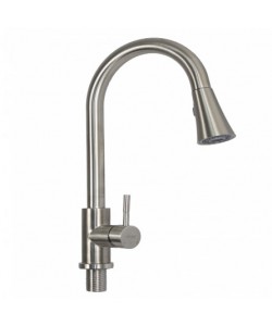 Baterie bucatarie MIXXUS SUS-014-B din otel inoxidabil, Monocomanda, Racorduri incluse