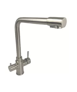 Baterie bucatarie MIXXUS SUS-021 din otel inoxidabil, Monocomanda, Racorduri incluse