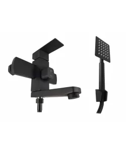 Baterie cada MIXXUS KUB-009 (EURO) BLACK din otel inoxidabil, Monocomanda, Furtun dus 150cm Baterie cada MIXXUS KUB-009 (EURO) BLACK din otel inoxidabil, Monocomanda, Furtun dus 150cm