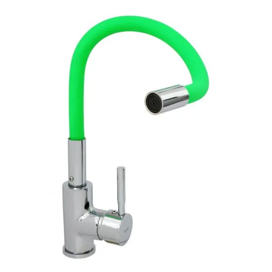 Baterie lavoar TR4451-XI-KGREEN TRIGOR, Monocomanda, cartus ceramic 40mm, Racorduri incluse
