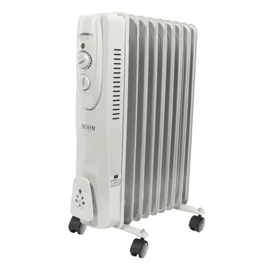 Calorifer electric cu ulei BOH-29 BÖHM, 8 elementi , 3 trepte de putere 800/1200/2000 W, termostat Calorifer electric cu ulei BOH-29 BÖHM, 8 elementi , 3 trepte de putere 800/1200/2000 W, termostat