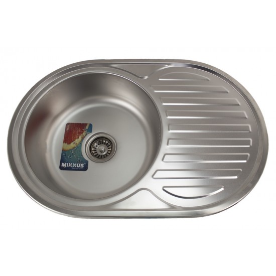 Chiuveta bucatarie inox ovala MIXXUS Z7750-06-180E,Picurator,Adancime 180 mm