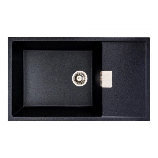 Chiuveta de bucatarie Elefant Premium Diamond Negru metalic, 856x500mm