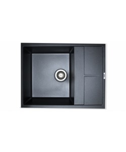 Chiuveta de bucatarie Elefant Premium Lotus Negru metalic , 650x500 mm