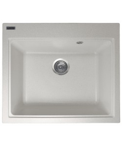 Chiuvetă din compozit de granit pentru bucătărie Alb ELEFANT PREMIUM 5852 VESTA