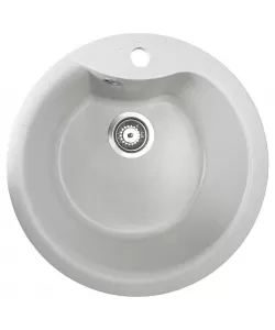 Chiuvetă din compozit de granit pentru bucătărie Alb ELEFANT PREMIUM 480 TURAS Chiuvetă din compozit de granit pentru bucătărie Alb ELEFANT PREMIUM 480 TURAS