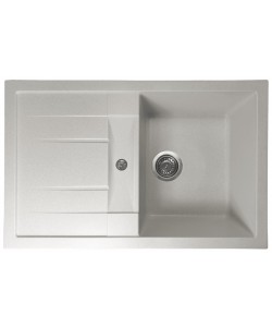 Chiuvetă din compozit de granit pentru bucătărie Alb ELEFANT PREMIUM 7850 TROYA