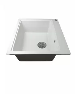 Chiuvetă din compozit de granit pentru bucătărie Alb ELEFANT PREMIUM 5852 VESTA Chiuvetă din compozit de granit pentru bucătărie Alb ELEFANT PREMIUM 5852 VESTA