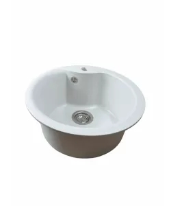 Chiuvetă din compozit de granit pentru bucătărie Alb ELEFANT PREMIUM 480 TURAS Chiuvetă din compozit de granit pentru bucătărie Alb ELEFANT PREMIUM 480 TURAS