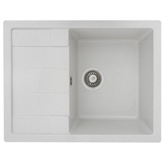 Chiuvetă din compozit de granit pentru bucătărie Alb ELEFANT PREMIUM 6650 INTENSO