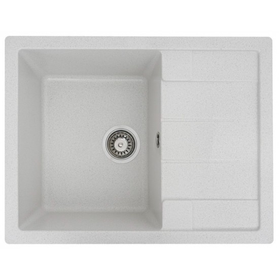 Chiuvetă din compozit de granit pentru bucătărie Alb ELEFANT PREMIUM 6650 INTENSO