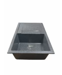 Chiuvetă din compozit de granit pentru bucătărie grafit ELEFANT PREMIUM 7850 TROYA Chiuvetă din compozit de granit pentru bucătărie grafit ELEFANT PREMIUM 7850 TROYA
