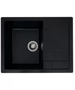 Chiuvetă din compozit de granit pentru bucătărie negru metalic ELEFANT PREMIUM 6650 INTENSO Chiuvetă din compozit de granit pentru bucătărie negru metalic ELEFANT PREMIUM 6650 INTENSO