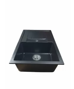 Chiuvetă din compozit de granit pentru bucătărie negru metalic ELEFANT PREMIUM 7850 TROYA Chiuvetă din compozit de granit pentru bucătărie negru metalic ELEFANT PREMIUM 7850 TROYA