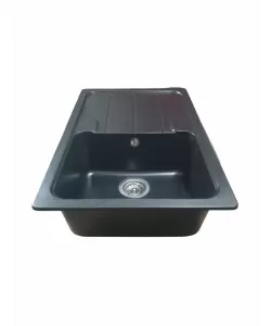 Chiuvetă din compozit de granit pentru bucătărie Negru metalic ELEFANT PREMIUM 7850 VERONA Chiuvetă din compozit de granit pentru bucătărie Negru metalic ELEFANT PREMIUM 7850 VERONA