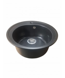 Chiuvetă din compozit de granit pentru bucătărie negru metalic ELEFANT PREMIUM 510 LUNA