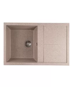 Chiuvetă din compozit de granit pentru bucătărie Nisip bej ELEFANT PREMIUM 7850 SELENA Chiuvetă din compozit de granit pentru bucătărie Nisip bej ELEFANT PREMIUM 7850 SELENA