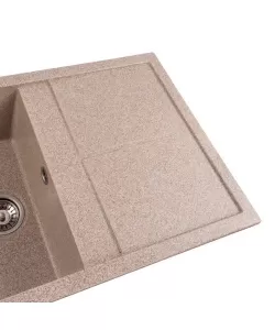 Chiuvetă din compozit de granit pentru bucătărie Nisip bej ELEFANT PREMIUM 7850 SELENA Chiuvetă din compozit de granit pentru bucătărie Nisip bej ELEFANT PREMIUM 7850 SELENA